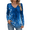 Blue Floral, variant on Women Long Sleeve Shirts V Neck Fall Tops Loose Fit Dressy Casual Blouses Pleated Tunic Tops