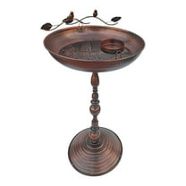 Bothyi Bird Bath Iron Easy to Install Rustic Birdfeeder for Courtyard Outdoors Lawn