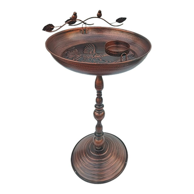 Baño para pájaros, decoración de patio, diseño de Base redonda, regalo Ideal versátil, comedero para pájaros para patio de césped, patio al aire libre