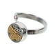 thumbnail image 5 of Anillos abiertos ajustables de acero inoxidable con aceite esencial hueco en oro de 14 quilates., 5 of 7