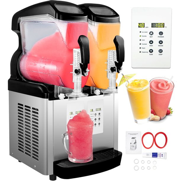 Frozen Drink Slush Slushy Making Machine Juice Smoothie Maker 2*2L 
