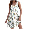 thumbnail image 1 of MKLEKYY Trajes De Baño Completo Mujer Womens Summer Dresses 2024 Loose V Neck Sleeveless Swimsuit Coverup With Pockets Floral/Plain/Eyelet, 1 of 4