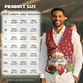 thumbnail image 7 of Yuyamidu Santa Claus Men's Suit Vest for Wedding Prom Business Formal Dress Waistcoat Vest with 3 Pockets Red Christmas V-Neck Vests Size S, 7 of 7