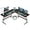Black, variant on BOBOKY L Shaped Gaming Desk Computer Corner PC Desk Table with Large Monitor Stand for Home Office Studying Writing Workstation, Gift for Girls and Women, 51 Inch,Black
