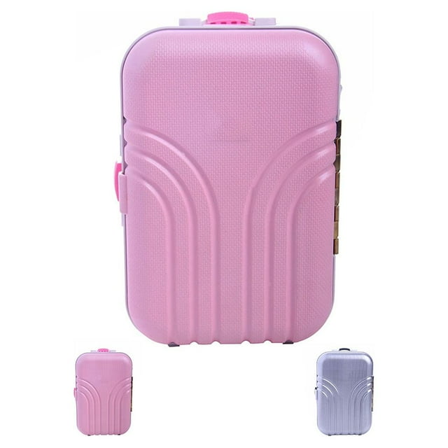 Valise de Voyage à Roulettes Pivotantes Accessoires de Poupée Valise pour Fille Jouet pour Enfants Accessoires de Poupée