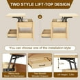thumbnail image 5 of SNYNUXX Lift Top Coffee Table with Large Storage, Drawers and Hidden Compartments for Living Room, Dining Reception Room, Nature, 5 of 7