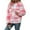 Pink, variant on QUNYINEY Yellow Women's Coats Casual Fleece Zip Up Plaid Lightweight Coats Long Sleeve Mid-Length Lapel Collar Loose with Pocket Hoodless Coats