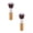 A07 A 4.13" 2Pack, variant on 2Pcs Mini Flat Top Face Makeup Brushes Bamboo Handle & Synthetic Bristles For Liquid, Cream, And Flawless Powder