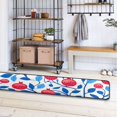 thumbnail image 7 of Red Pomegranate and Blue Leaf Illustration Runner Rug for Hallways Kitchen Non Slip 2'x 6' Washable Hall Carpet for Bedroom Entryway Laundry Room, 7 of 7