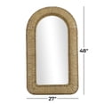 thumbnail image 4 of DecMode 27" x 48" Brown Woven Wall Mirror with Arched Top, 4 of 9