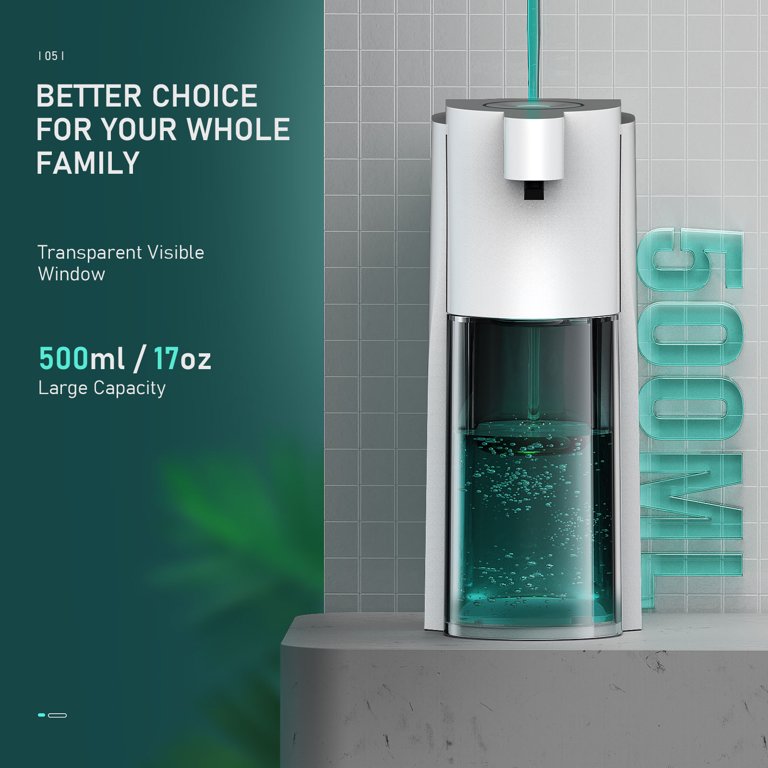 Bathroom Chrome Deck Mounted Automatic 500ML Sensor Soap Dispenser Bottle