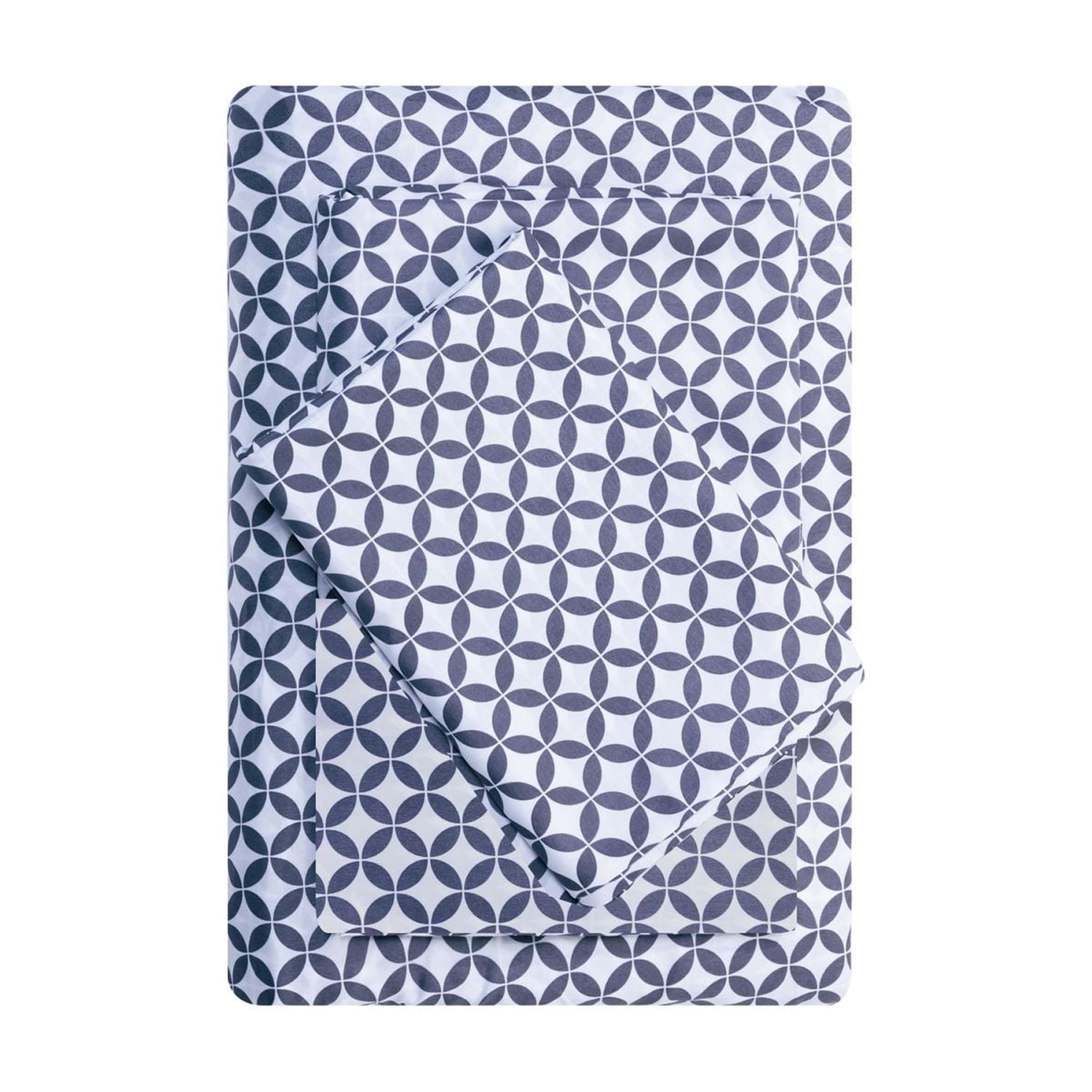 Ensemble de draps en microfibre doux et facile d'entretien Mainstays – Imprimé Tailles: 1 place, 2 places et grand lit