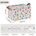 thumbnail image 7 of Yayeee Foldable Storage Basket for Shelves with Handles Waterproof Cloth Bins, Beige Retro Pattern, 7 of 7