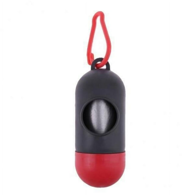 Paquete de 6 dispensadores de bolsas de plástico Strade Fareast Limited para excrementos de perros y gatos gris oscuro y rojo