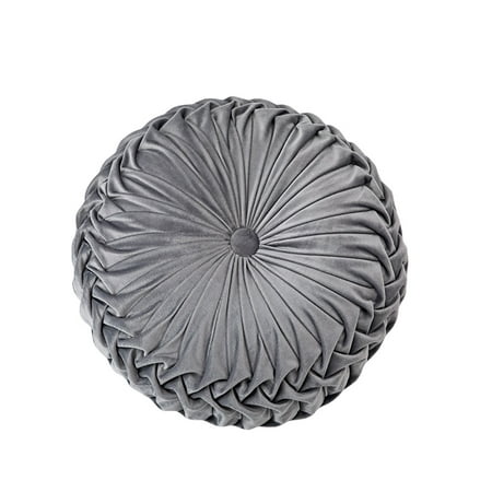 

Velvet Pleated Round Pumpkin Throw Pillow Couch Cushion Floor Pillow for Sofa Chair Bed Car Home