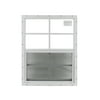Shed Window 18" x 27" White Flush Safety Tempered Glass Playhouse Window Shed Window Playhouse Window