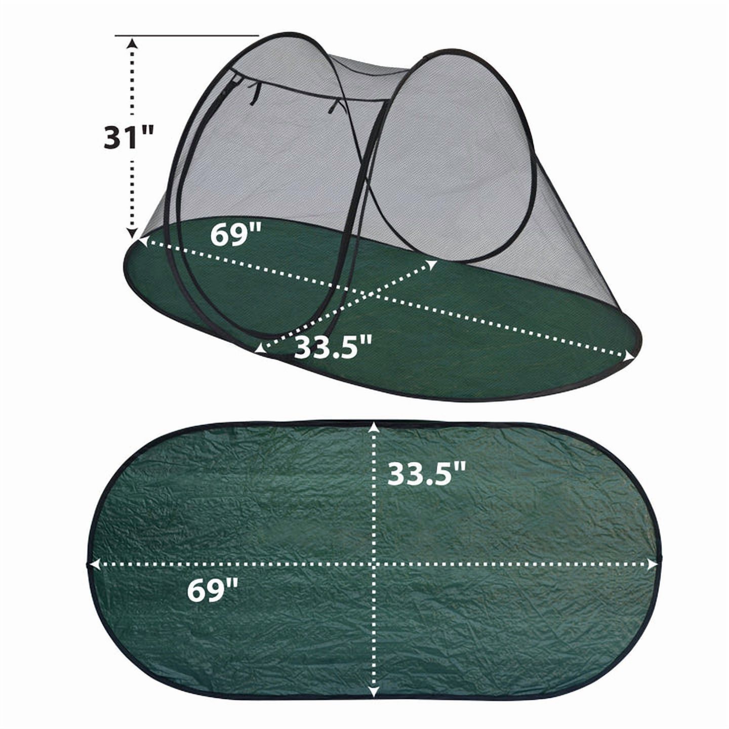 SUNRISEUMBRELLA Pet Fun House Cat Dog Playpen Portable Exercise Tent with Carry Bag 189x90x78cm(74.4"x35.5"x31")