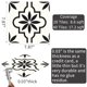 thumbnail image 2 of Azulejos de piso de vinilo impermeable para baño cocina chimenea casa de mascotas escaleras dormitorios pared 40 unidades 7.8 x 7.9 pulgadas negro, 2 of 6