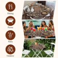 thumbnail image 6 of Medieval Round Tablecloth 45-54 Inch Round Fitted Table Cloth with Elastic Edge, Rustic Weathered Grunge Cottage Scene Wooden Waterproof Table Cover Protector for Outdoor Picnic Party Dining, 6 of 6