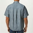 thumbnail image 6 of M-5X Plus Size Mens Big & Tall Shirts with Pocket Short Sleeve T-Shirts Button-Down Collared Casual Plaid Printed Loungewear Work Tees Tops, 6 of 8