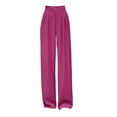 thumbnail image 1 of Pantalones anchos de pierna recta para mujer, pantalones casuales de cintura alta y holgados para primavera. 4XL, 1 of 9