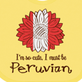 thumbnail image 4 of Inktastic I'm So Cute, I Must Be Peruvian Flag Sunflower Boys or Girls Baby Bib, 4 of 4