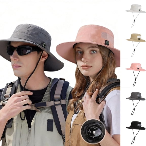 Wide Brim Fishing Boonie Hat for Men Women Outdoor Breathable Sun Cap