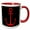 Red/White, variant on 3drose, Red Color Anchor on Black Background. Naval Minimal Design, 11oz Magic Transforming Mug