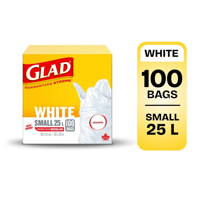 Glad White Bags - Small 25 Litres