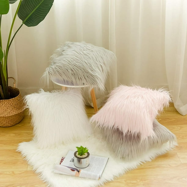 Fuzzy cushion hot sale