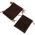 thumbnail image 3 of Masteelf 20 Pcs Soft Velvet Jewelry Bag 15.00X12.00X0.30CM Coffee, 3 of 8