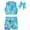 Blue-green Marble, variant on Gymnastics Leotards for Girls with Shorts Sparkly Ballet Dance Unitards Biketards 5-10Y