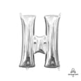 thumbnail image 2 of Anagram 78470 16 in. Letter H Silver Supershape Foil Balloon, 2 of 2