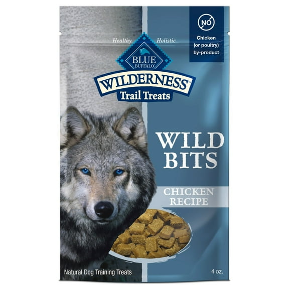Blue Buffalo Wilderness Wild Bits Soft & Chewy Dog Treats, Grain-Free, Chicken, 4-oz. Bag