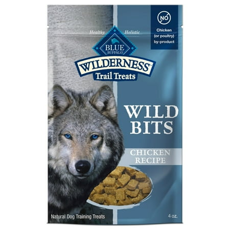 Blue Buffalo Wilderness Wild Bits Soft & Chewy Dog Treats, Grain-Free, Chicken, 4-oz. Bag