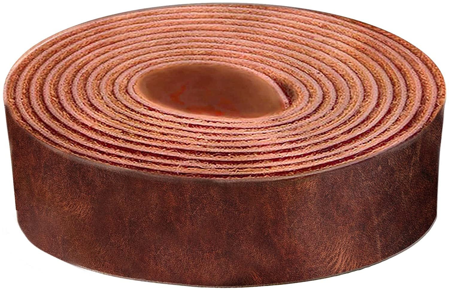 Choose 48 3.2 mm-3.6 mm Extra Long Leather Strips Great for Straight Razor Strops-Belts 60 72 or 84 Long Leather Strips 2 Inch Wide Leather Strips Russet 8-9 oz 2 x 24 