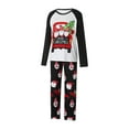 thumbnail image 3 of Christmas Pajamas for Family Gnome Car Letter Print Long Sleeve T-Shirt Trousers Xmas Pajamas Sleepwear Set, 3 of 10