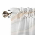 thumbnail image 5 of Orange Gray White Kitchen Valances for Windows 42x18 Inch Kitchen Curtains Valances Rod Pocket Modern Farmhouse Abstract Marble Bathroom Window Valances for Window Treatment Decor, 5 of 6