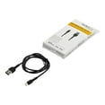 thumbnail image 2 of StarTech.com 3 ft(1m) Durable Black USB-A to Lightning Cable, Heavy Duty Rugged Aramid Fiber USB Type A to Lightning Charger/Sync Power Cord, Apple MFi Certified iPad/iPhone 12 Pro Max - iPhone 7/8/11/11 Pro - Lightning cable - USB male straight to Lightning male straight - 3.3 ft - double shielded - black, 2 of 3
