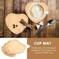 thumbnail image 4 of Miangastore 4pcs Reusable Coasters Heart Shape Coasters Wood Cup Pads Rustic Style Wood Coasters, 4 of 9