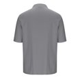 thumbnail image 4 of TAGOLD Mens Summer Short Sleeve Stand Collar Blouse & Shirt Solid Color Half Button Top, 4 of 4