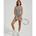 thumbnail image 5 of FITOP Womens Tennis Dress Sleeveless Wrap Skirt Athletic Dress with Built in Shorts Golf Dress Workout Rompers, 5 of 9