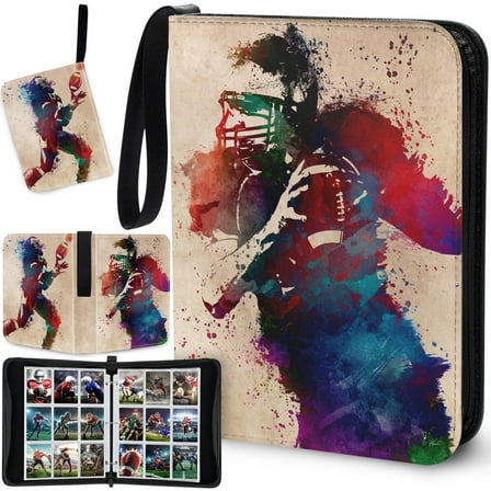 Trading Cards Album, 9-Pocket Holder Binder Collectible Card Folder Book, 50 pages 900 Cards Capacity