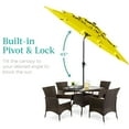 thumbnail image 4 of Best Choice Products 10ft 3-Tier Solar Patio Umbrella w/ 24 LED Lights, Tilt Adjustment, Easy Crank - Yellow, 4 of 7