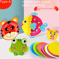 thumbnail image 1 of Tablero de papel con dibujos de animales para niños, material de bricolaje hecho a mano, pegatinas para jardín de infantes, juguetes que se pueden dibujar, 1 of 5