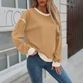 thumbnail image 7 of ABATAB Sweatshirts for Women Crewneck Long Sleeve Casual Pullover Shirts Tunic Lightweight Tops Fall Fashion Clothes, 7 of 7