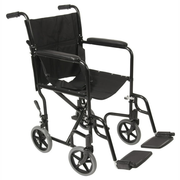 PCP Adjustable Transport Chair, Black,