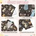thumbnail image 4 of Pajama Set Cats Button-up Short-sleeved Shorts 2 Piece Casual Sleepwear, 4 of 7
