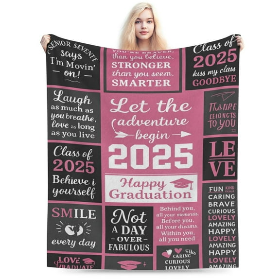 Graduation Gifts Blanket , 2025 Graduation Gifts for Her Girl, College High School Graduation Gift, 2025 PHD Masters Degree Graduate Present, Grad Present, Graduate Decorations 50x40