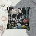 thumbnail image 2 of PHYHOO Skull Themed The Sun And Moon Flowers Skull Moon Decorative Throw Pillow Case For Home Living Room Girls Room Decor,Skull Lovers Gifts, Lovers Gifts White, 2 of 5